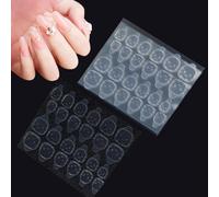 Pegatinas de uñas, pegatinas para el arte, 50 hojas adhesivas de pegamento | Pestañas de adhesivo de doble cara acrílico de jalea acrílica transparente para prensa en las uñas, adhesivos impermeables