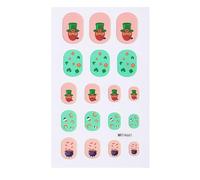 Pegatinas de uñas seguras para niños, diseño de dibujos animados, impermeables, fáciles de aplicar, múltiples patrones, calcomanías divertidas de dibujos animados