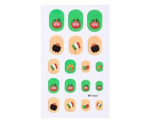 Pegatinas de uñas seguras para niños, diseño de dibujos animados, impermeables, fáciles de aplicar, múltiples patrones, calcomanías divertidas de dibujos animados