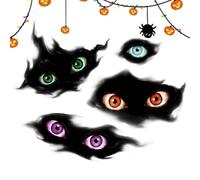 Pegatinas de ventana de Halloween | 30x40 cm Decoración con Ojos Sombreados | Reutilizables Halloween Ventana Pegatinas | para puertas interiores de vidrio pared baño sala de estar granja vacaciones