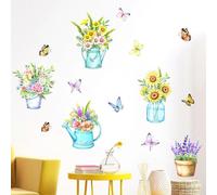 Pegatinas de ventana de verano de gran tamaño, decoración del hogar de primavera, pegatinas estáticas de colores, pegatinas de ventana de pr