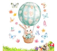 Pegatinas de ventana para Pascua, pegatinas estáticas de conejo de Pascua, pegatinas de de conejo de Pascua, para puerta de restaurante, oficina, escaparate o tienda,