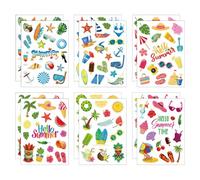 Pegatinas De Verano, 16 pcs Pegatinas De Verano Hawaianas, Pegatinaes Hawaii, Pegatina Temáticas De Playa De Veranos, Pegatina Playa Hawaiana, Stickers Veranos, Veran Pegatinaes para Niños (Color C)