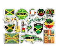 Pegatinas de vinilo A5 de Jamaica - Pegatinas de vinilo - País del Caribe Sellos de vacaciones Mapa de Verano Bandera Viaje Ciudad Equipaje Scrapbooking #79028