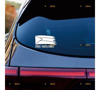 Pegatinas de Vinilo con la Bandera Palestina Free Palestine (2 Unidades), Color Blanco, 12,7 cm, sin Fondo, troqueladas