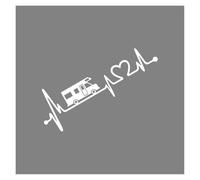 Pegatinas de Vinilo con Rayas for autocaravanas, Furgonetas, Cajas de Caballos, caravanas, autocaravanas, Accesorios for Coche, gráficos, electrocardiogramas, decoración.(White,45x16cm)