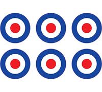 Pegatinas de vinilo de 6x 2,54 cm Raf Roundel, motocicleta modelo The Who, Lambretta, Vespa, decaltes de destino