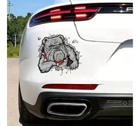 Pegatinas de vinilo de dibujos animados de Bulldog Inglés, 13 x 12 cm, 2 unidades, ideal para el coche, añade un toque lindo y realista a su vehículo, pegatinas impermeables y duraderas para el coche