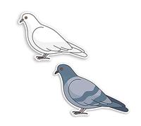 Pegatinas de vinilo de paloma y paloma de 10 cm de ancho, pegatinas de palomas de pájaros lindos #70393