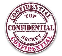 Pegatinas de vinilo (juego de 2) 10 cm - Confidencial Top Secret Girls Sello Calcomanías para ordenadores portátiles, tabletas, equipaje, reserva de chatarra, neveras, #10709