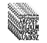 Pegatinas de Vinilo Letras, 2,5 cm 5 cm, 8 Barras Autoadhesivas Para Manualidades al Aire Libre, Carteles, Buzones, Ventanas y Coche (Negro)