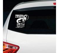 Pegatinas de Vinilo para Luna Trasera de Coche, diseño de Star Wars, con Texto Princesa a Bordo Diseño registrado