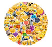 Pegatinas de Vinilo,Pegatinas del PVC 100PCS Emoticonos Paquete de Pegatinaspara Todos los Estilos, para Ordenador portátil, Patinete, Snowboard, Maleta, Bicicleta, Parachoques de Coche