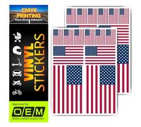 Pegatinas de vinilo resistentes a la intemperie para moto, scooter, casco, coche, depósito, resistente a los rayos UV, autoadhesivas, decoración de para vehículos. (America USA Flagge, Set-20)