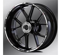 Pegatinas Decorativas Accesorios De Calcomanía Raya Cubo Llanta, Impermeable, 1 Juego para BMW F750GS F 750 GS 17 "19", Pegatina Reflectante para Rueda Motocicleta(White)