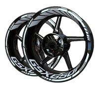 Pegatinas Decorativas Accesorios De Motocicleta, para Suzuki GSX650F GSX 650F, Pegatina para Rueda, Juego Pegatinas para Llanta, Cinta Adhesiva para Neumáticos(White)