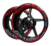 Pegatinas Decorativas Accesorios De Motocicleta, para Suzuki GSX650F GSX 650F, Pegatina para Rueda, Juego Pegatinas para Llanta, Cinta Adhesiva para Neumáticos(Rosso)