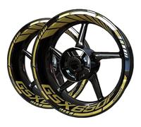 Pegatinas Decorativas Accesorios De Motocicleta, para Suzuki GSX650F GSX 650F, Pegatina para Rueda, Juego Pegatinas para Llanta, Cinta Adhesiva para Neumáticos(Gold)