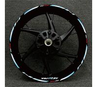 Pegatinas Decorativas Adhesivo para Neumáticos De Motocicleta para Yamaha YZF R15, 17 Pulgadas, para Llanta Interior Y Exterior, Decoración, Reflectante(Natural)