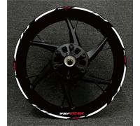 Pegatinas Decorativas Adhesivo para Neumáticos De Motocicleta para Yamaha YZF R15, 17 Pulgadas, para Llanta Interior Y Exterior, Decoración, Reflectante(White)