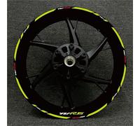 Pegatinas Decorativas Adhesivo para Neumáticos De Motocicleta para Yamaha YZF R15, 17 Pulgadas, para Llanta Interior Y Exterior, Decoración, Reflectante(Beige)