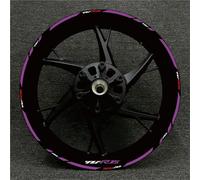 Pegatinas Decorativas Adhesivo para Neumáticos De Motocicleta para Yamaha YZF R15, 17 Pulgadas, para Llanta Interior Y Exterior, Decoración, Reflectante(Mauve)