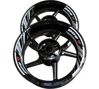 Pegatinas Decorativas Calcomanía para Cubo De Rueda Motocicleta para Suzuki Gsxr 600, Pegatina para, Juego Calcomanías para Llanta, Cinta Adhesiva para Neumáticos(White)