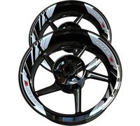 Pegatinas Decorativas Calcomanía para Cubo De Rueda Motocicleta para Suzuki Gsxr 600, Pegatina para, Juego Calcomanías para Llanta, Cinta Adhesiva para Neumáticos(Silver)