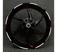 Pegatinas Decorativas Calcomanías para Llantas De Ruedas Interiores Motocicleta, Pegatinas Reflectantes A Rayas Impermeables para Honda CBR600RR CBR1000RR CBR 600 1000 RR(White Green)