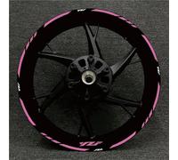 Pegatinas Decorativas Cinta Adhesiva para Neumáticos para Yamaha R1 R15 R125 R6 R7 MT-09 MT09 MT07 MT10 Tracer, Pegatina para Llanta De Rueda Motocicleta, Raya Reflectante(Rose)