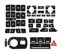 pegatinas decorativas Compatible con A3 8P 2004 2005 2006 2007 2008 Clima Pegatinas reparación botones faros delanteros desgastados Interruptor perilla Calcomanías interiores