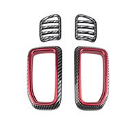 pegatinas decorativas Compatible Con Ford Para Ranger T9 Para Everest 2023 2024 Embellecedor Interior Marco Salida Aire Acondicionado Lateral(6pcs)