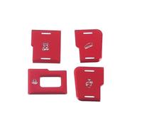 pegatinas decorativas Compatible con GWM Tank 300 2022 2023 molduras interiores interruptor luz cabeza cubierta botón pegatina aleación accesorios antiarañazos para coche(Red)