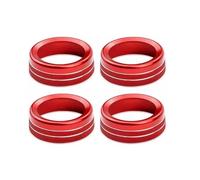 pegatinas decorativas Compatible con Toyota Para Tacoma 2016 2017 2018 2019 2020 2021 2022 perilla moldura interior interruptor control climatización botones pegatina anillo(Red)