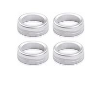 pegatinas decorativas Compatible con Toyota Para Tacoma 2016 2017 2018 2019 2020 2021 2022 perilla moldura interior interruptor control climatización botones pegatina anillo(Silver)