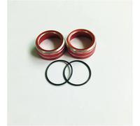 pegatinas decorativas Compatible con VW Para Tiguan Mk2 Para Atlas Para T-roc Para JETTA MK7 2017 2018 2019 Control volumen audio automóvil Anillo cubierta Interruptor(Red)