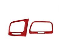 Pegatinas Decorativas Cubierta Salida Ventilación Aire Lateral Interior Coche Para VW Para Golf 7 Mk7 2014 2015 2016 2017 2018 2019(Red Carbon fiber)