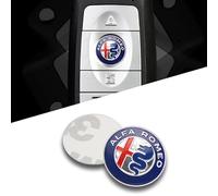 Pegatinas Decorativas de 14 Mm para el Emblema de La Llave del Coche, para Alfa Romeo Tonale Stelvio Mito Giulietta Giulia Alfa 4C,A-5PCS