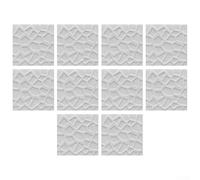 Pegatinas decorativas de espuma 3D para pared, 10 unidades, paneles para mejoras del hogar, 35 x 35 cm (blanco)