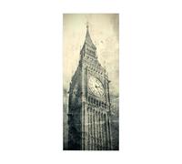 Pegatinas Decorativas de Puerta Autoadhesivo 3D Big Ben retro 77 x 200cm(An x Al) Vinilo para Puertas Mural PVC Pegatinas de Pared Foto Poster