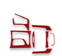 Pegatinas Decorativas Embellecedor Interior Suave Para Dodge Para Charger 2015 2016 2017 2018 2019 2020 Pegatina Panel Cambio Marchas Coche Panel Control Central(Rojo)