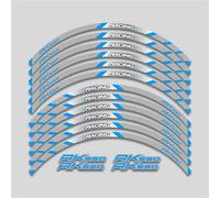 Pegatinas Decorativas Juego De Calcomanías Decorativas Impermeables para Llantas Y Neumáticos para KYMCO AK550 Pegatinas con Banda Reflectante para Buje Rueda(Light Blue)