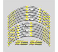 Pegatinas Decorativas Juego De Calcomanías Decorativas Impermeables para Llantas Y Neumáticos para KYMCO AK550 Pegatinas con Banda Reflectante para Buje Rueda(Light Yellow)