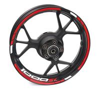 Pegatinas Decorativas Juego De Pegatinas Delanteras Y Traseras, Cinta Adhesiva para Neumáticos para Kawasaki Z1000sx Z1000SX, Pegatina Reflectante para Llanta Rueda(Rosso)