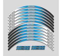 Pegatinas Decorativas Juego De Pegatinas Reflectantes Impermeables para Llantas Y Neumáticos para Honda NC700 NC 700, Accesorios Decorativos Calcomanías para Ruedas Bujes(BLU)
