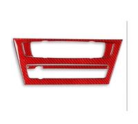 Pegatinas Decorativas Panel de Aire Acondicionado de Radio para Coche, Pegatina embellecedora de Fibra de Carbono para X3 F25 2011-2017, para X4 F26 2014-2017 Embellecedora Fibra Carbono(Red)