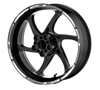 Pegatinas Decorativas para BMW S1000RR S 1000 RR Pegatina Reflectante para Rueda De Motocicleta Accesorios Carreras 17 Neumáticos Grifos Llanta Calcomanía Impermeable(White)