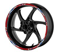 Pegatinas Decorativas para BMW S1000RR S 1000 RR Pegatina Reflectante para Rueda De Motocicleta Accesorios Carreras 17 Neumáticos Grifos Llanta Calcomanía Impermeable(Rosso)