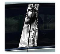 Pegatinas Decorativas Para El Pilar B Del Coche Con La Cruz Oración Dios Para Cubrir Arañazos Y Proteger El Pilar Central Coche Resistentes Al Agua Decoración Coches(Type C)