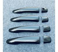 Pegatinas Decorativas para manija de Puerta Lateral Exterior de Coche Kicks 2021, 2022 y 2023 (Fibra de Carbono, 1 Orificio)